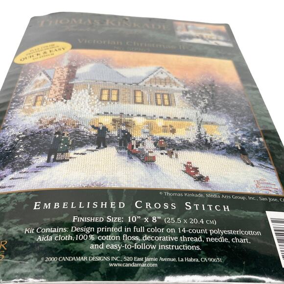 Candamar Designs Thomas Kinkade Victorian Christmas II Cross Stitch 50963 New - Picture 9 of 13